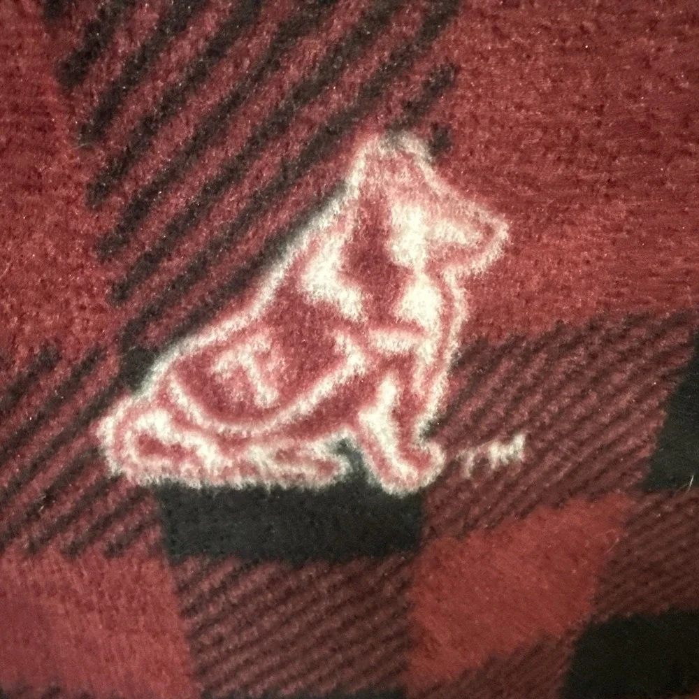 Texas A&M Fuzzy fleece Fabric  Gig Em College Station Reveille !  37 X 62 Aggie!